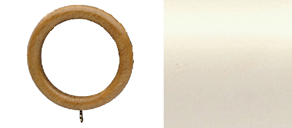 Designer Collection 63mm Ø Curtain Rings - Antique Ivory