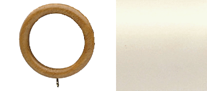 Designer Collection 63mm Ø Curtain Rings - Antique Ivory Designer Collection 63mm Ø Curtain Rings - Antique Ivory