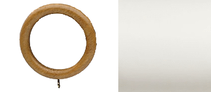 Designer Collection 63mm Ø Curtain Rings - Chalk White Designer Collection 63mm Ø Curtain Rings - Chalk White