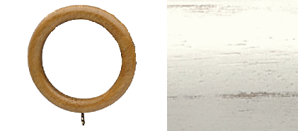 Designer Collection 63mm Ø Curtain Rings - Distressed Chalk Designer Collection 63mm Ø Curtain Rings - Distressed Chalk