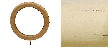 Designer Collection 48mm Ø Curtain Rings - Distressed Cream