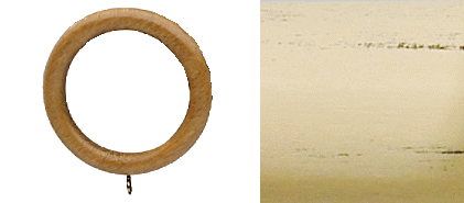 Designer Collection 63mm Ø Curtain Rings - Distressed Cream Designer Collection 63mm Ø Curtain Rings - Distressed Cream