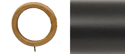 Designer Collection 63mm Ø Curtain Rings - Ebony Designer Collection 63mm Ø Curtain Rings - Ebony