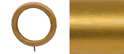 Designer Collection 63mm Ø Curtain Rings - Gold Metal Leaf Designer Collection 63mm Ø Curtain Rings - Gold Metal Leaf