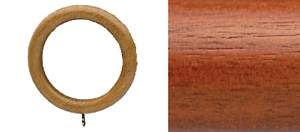Designer Collection 63mm Ø Curtain Rings - Natural Mahogany Designer Collection 63mm Ø Curtain Rings - Natural Mahogany