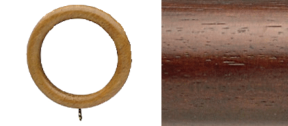 Designer Collection 63mm Ø Curtain Rings - Natural Walnut Designer Collection 63mm Ø Curtain Rings - Natural Walnut