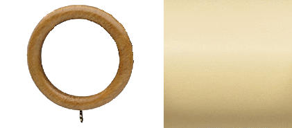 Designer Collection 48mm Ø Curtain Rings - Old Cream