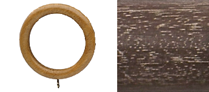 Designer Collection 63mm Ø Curtain Rings - Vintage Walnut Designer Collection 63mm Ø Curtain Rings - Vintage Walnut