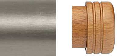 Designer Collection 63mm Ø End Stop - Silver Metal Leaf Designer Collection 63mm Ø End Stop - Silver Metal Leaf