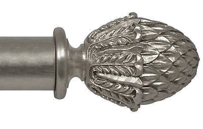 Designer Collection 63mm Ø Pineapple Finial - Silver Metal Leaf Designer Collection 63mm Ø Pineapple Finial - Silver Metal Leaf
