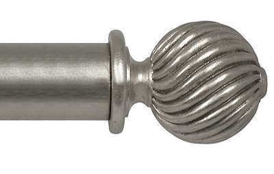 Designer Collection 63mm Ø Twisted Finial - Silver Metal Leaf Designer Collection 63mm Ø Twisted Finial - Silver Metal Leaf