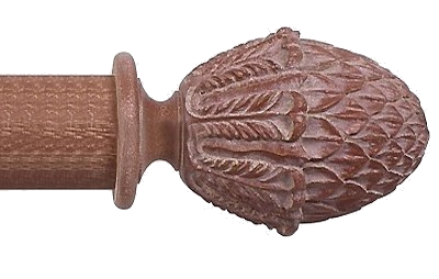 Designer Collection 48mm  Pineapple Finial - Vintage Walnut