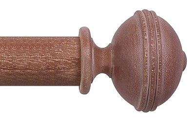 Designer Collection 48mm  Ribbed Finial - Vintage Mahogany