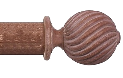 Designer Collection 48mm Ø Twisted Finial - Vintage Mahogany