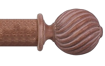 Designer Collection 63mm Ø Twisted Finial - Vintage Mahogany Designer Collection 63mm Ø Twisted Finial - Vintage Mahogany