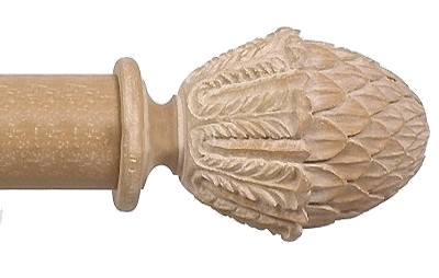 Designer Collection 63mm  Pineapple Finial - Vintage Oak