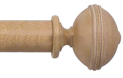 Designer Collection 48mm  Ribbed Finial - Vintage Oak