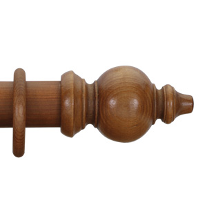 Classic Collection 63mm Ø Oriental Finial - Natural Mahogany (Stained)
