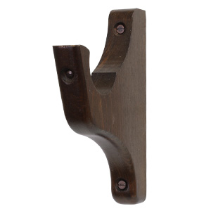 Classic Collection 63mm Ø Wooden Traditional Flat Bracket - Ash