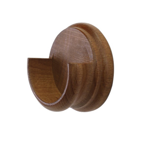 Classic Collection 50mm Ø Wooden Recess Bracket - Natural Mahogany (Stained)